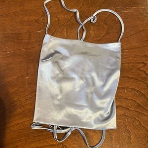 baby blue cross back tank top (never worn)